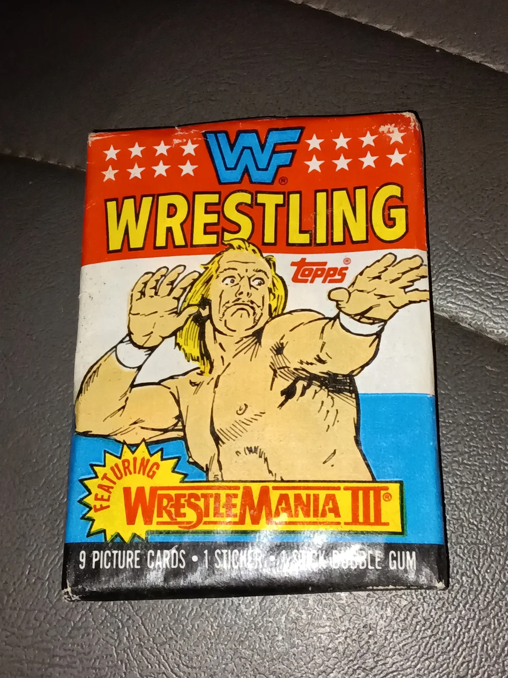 1987 Topps Wrestling Wax Pack Hulk Hogan WrestleMania III Sealed 8 Available - Picture 1 of 2
